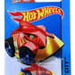 Hot Wheels 2015 - Collector # 038/250 - HW City / Street Beasts / Treasure Hunts - Piranha Terror - Red / Circle Flame Logo on Sides - USA 'Scan & Race' Card