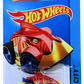 Hot Wheels 2015 - Collector # 038/250 - HW City / Street Beasts - Treasure Hunts - Piranha Terror - Red over Yellow / Circle Flame Logo on Sides - USA 'Showdown' Card