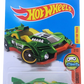 Hot Wheels 2016 - Collector # 027/250 - HW Digital Circuit 7/10 - GT Hunter -  Green / #10 - USA 'Showdown' Card