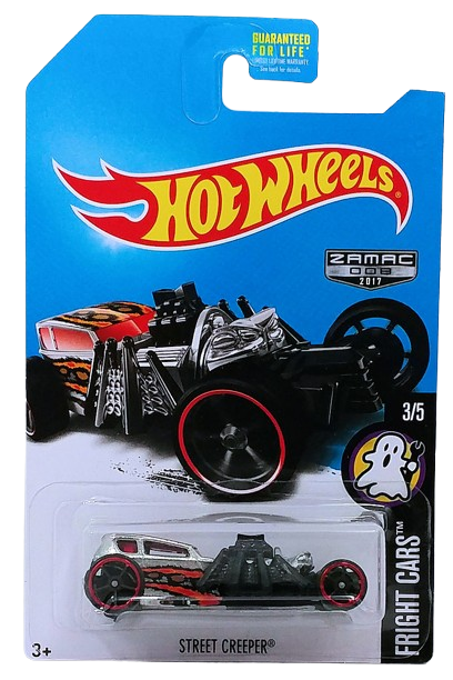 Hot Wheels 2017 - Collector # 178/365 - Fright Cars 3/5 - ZAMAC 008 - Street Creeper - ZAMAC - Walmart Exclusive - USA Card