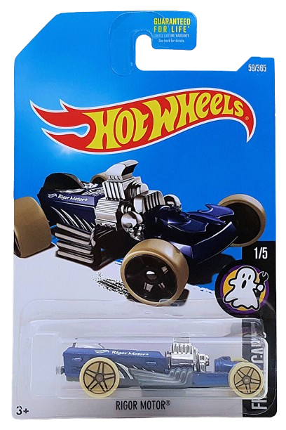 Hot Wheels 2017 - Collector # 157/365 - Fright Cars 1/5 - Rigor Motor - Metalflake Blue - PR5 Wheels - USA Card