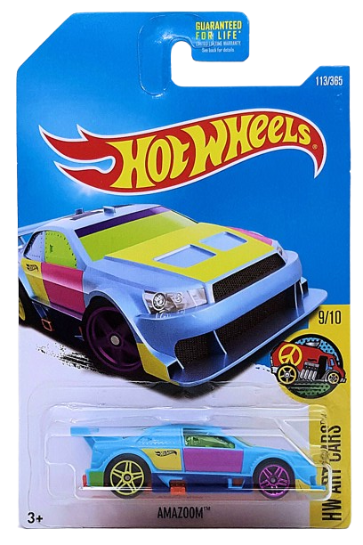 Hot Wheels 2017 - Collector # 113/365 - HW Art Cars 09/10 - Amazoom - Baby Blue - USA Card
