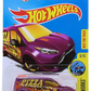 Hot Wheels 2017 - Collector # 143/365 - HW City Works 6/10 - Hot Wheels Ford Transit Connect - Purple / Pizza Express - USA 'Month' Card a Walmart Exclusive