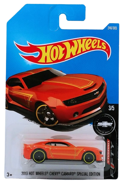 Hot Wheels 2017 - Collector # 180/365 - Camaro Fifty 3/5 - '13 Hot Wheels Chevy Camaro Special Edition - Orange - International Card