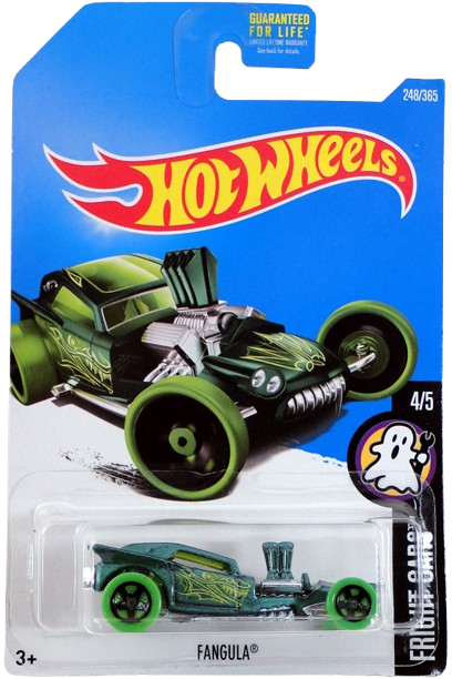 Hot Wheels 2017 - Collector # 248/365 - Fright Cars 4/5 - Fangula - Metalflake Green - 5 Spoke Wheels - USA Card