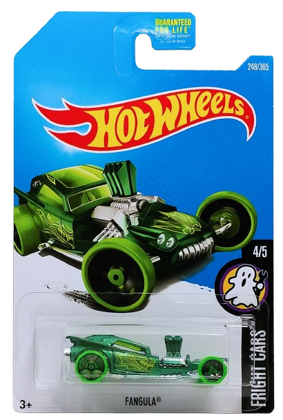 Hot Wheels 2017 - Collector # 248/365 - Fright Cars 4/5 - Fangula - Metalflake Green - OH5SP Rear Wheels - USA Card