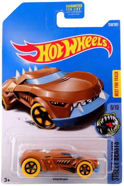 Hot Wheels 2017 - Collector # 350/365 - Street Beasts 6/10 - Growler - Brown - USA Card