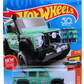 Hot Wheels 2018 - Collector # 158/365 - HW Hot Trucks 07/10 - New Models - '15 Land Rover Defender Double Cab - Eggshell Green / #822 - USA 50th Card with Factory Set Sticker