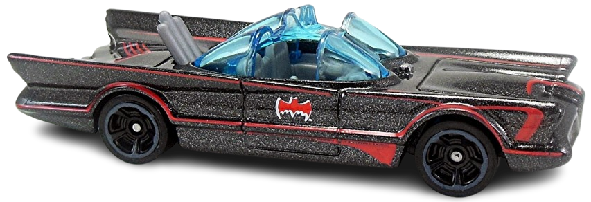 Hot Wheels 2018 - Collector # 163/365 - Batman Series 5/5 - TV Series Batmobile - Black Metalflake - Black M5 Wheeels - USA 50th Card