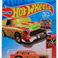 Hot Wheels 2018 - Collector # 349/365 - HW Flames 6/10 - Classic '55 Nomad - Orange - USA 50th Card with Factory Set Sticker