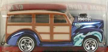 Hot Wheels 2005 - Classics Series 1 # 11/25 - 1940's Woodie - Spectraflame Blue - 5 Spokes with White Walls - Metal/Metal - Special Paint - Limited Edition