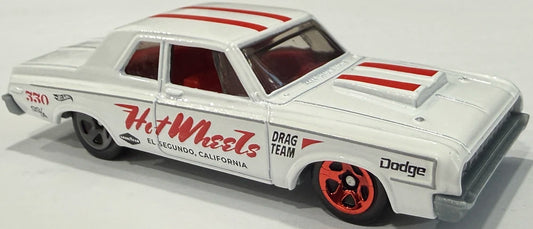 Hot Wheels 2026 - Collector # 126/250 - Drag Racers 6/10 - '64 Dodge 330 - White / Hot Wheels - USA '2026' Card