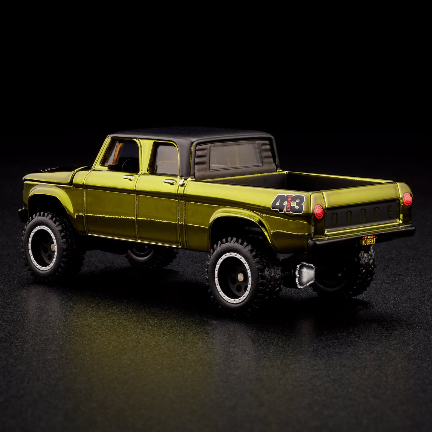 Hot Wheels 2024 - HWC/RLC Exclusive - 1964 Dodge Power Wagon - Spectraflame Olive - Metal/Metal - Real Riders - Opening Hood - Acrylic Display Case