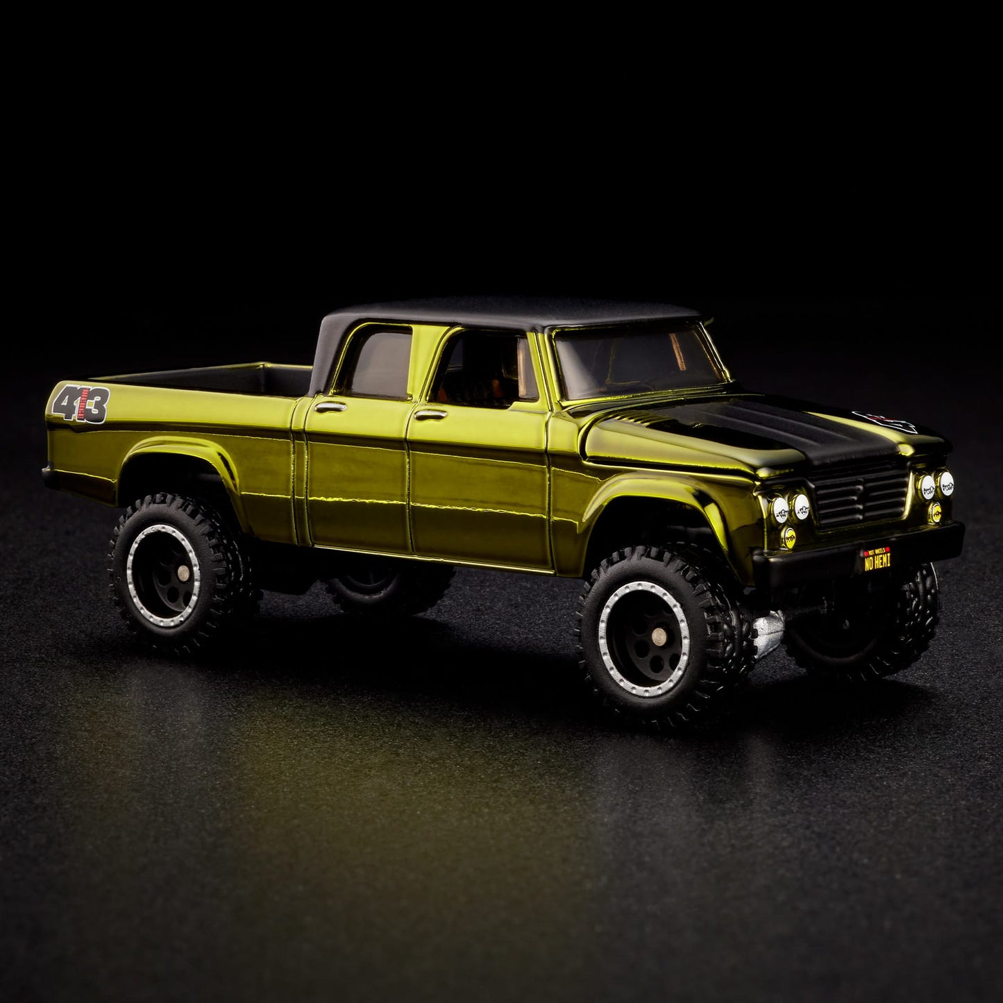 Hot Wheels 2024 - HWC/RLC Exclusive - 1964 Dodge Power Wagon - Spectraflame Olive - Metal/Metal - Real Riders - Opening Hood - Acrylic Display Case