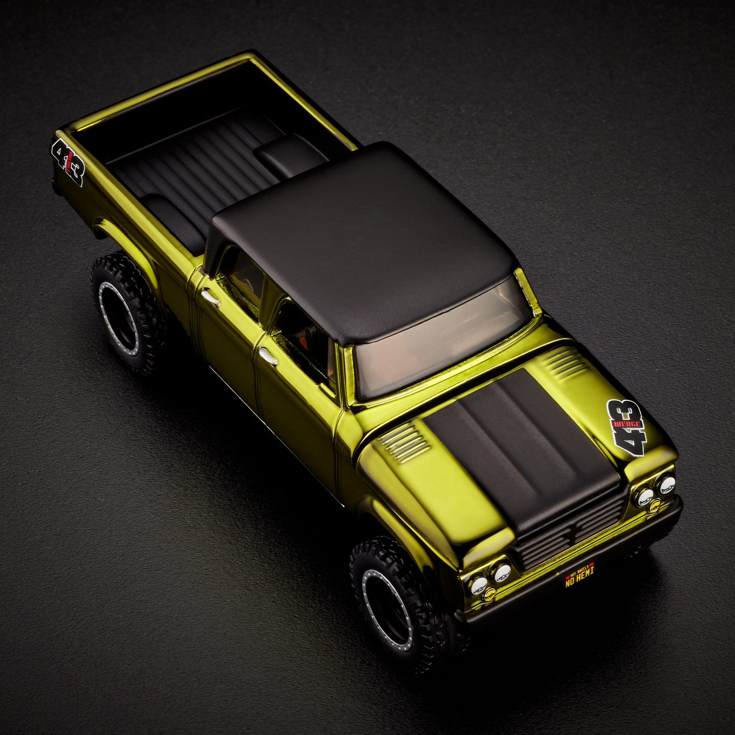 Hot Wheels 2024 - HWC/RLC Exclusive - 1964 Dodge Power Wagon - Spectraflame Olive - Metal/Metal - Real Riders - Opening Hood - Acrylic Display Case