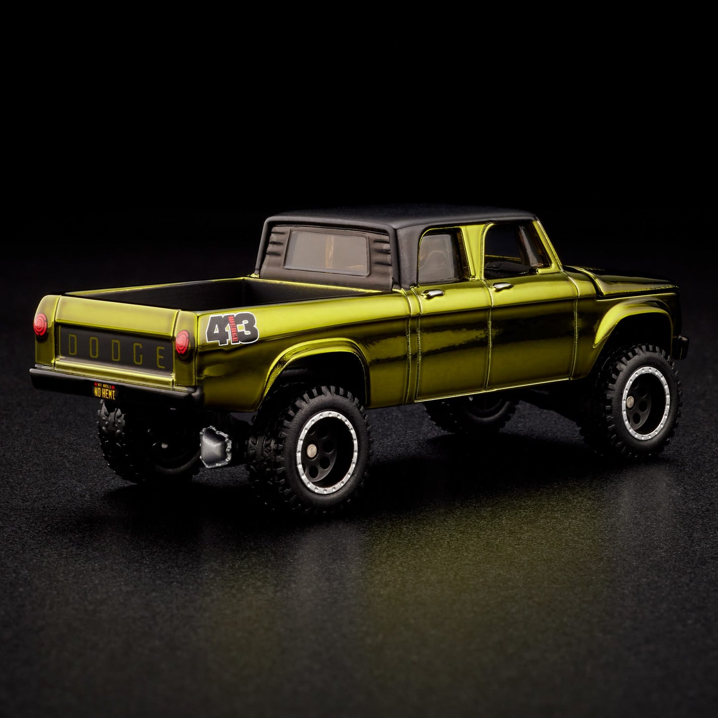 Hot Wheels 2024 - HWC/RLC Exclusive - 1964 Dodge Power Wagon - Spectraflame Olive - Metal/Metal - Real Riders - Opening Hood - Acrylic Display Case