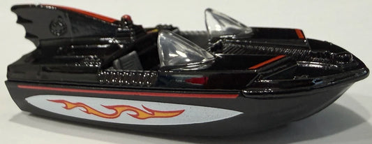 Hot Wheels 2026 - Collector # 107/250 - Batman 3/5 - 1966 Bat Boat - Black - USA 'DC Batman 2026' Card