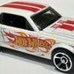 Hot Wheels 2025 - Collector # 121/250 - Then and Now 1/10 - '67 Ford Mustang Coupe - White / Red Stripes & Hot Wheels - International Card