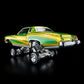 Hot Wheels 2023 - HWC/RLC Exclusive - 1975 Chevrolet Monte Carlo (Lowrider) - Spectraflame Antifreeze - Metal/Metal - Real Riders - Adjustable/Posable Suspension - Acrylic Display Case