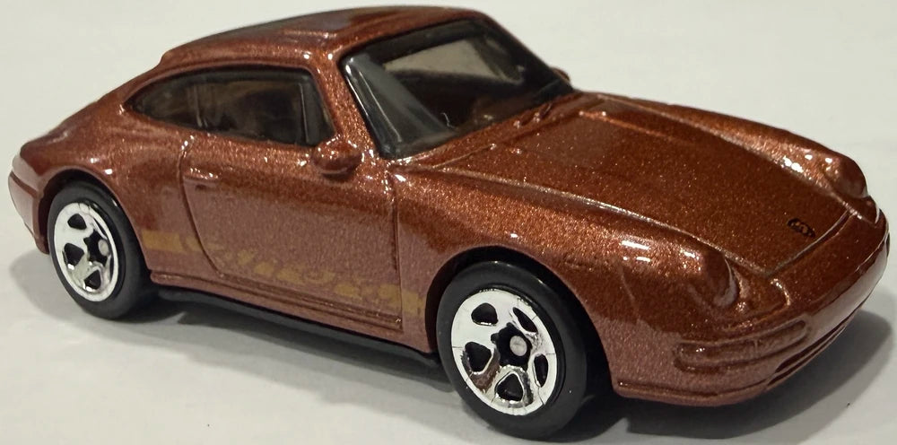 Hot Wheels 2026 - Collector # 098/250 - Then and Now 4/10 - '96 Porsche Carrera - Metalflake Root Beer Brown - 5 Spoke Wheels - USA '2026' Card