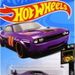 Hot Wheels 2019 - Collector # 179/250 - Nightburnerz 6/10 - Dodge Challenger Drift Car - Purple - USA Card