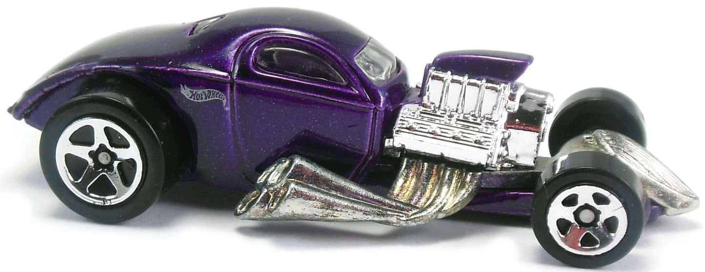 Hot Wheels 2003 - Collector # 019/220 - First Editions 7/42 - ¼ Mile Coupe - Metalflake Purple - 5 Spoke Wheels- USA 'Race & Win' Card