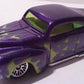 Hot Wheels 2011 - Collector # 098/244 - Heat Fleet 8/10 - Tail Dragger - Purple / Green Flames - Lace Wire Wheels - USA Card