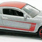 Hot Wheels 2012 - Collector # 008/247 - New Models 08/50 - 2012 Mustang Boss 302 Laguna Seca - Silver / Red Stripes & Roof - USA Card