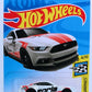 Hot Wheels 2018 - Collector # 222/250 - HW Speed Graphics 4/10 - 2015 Ford Mustang GT - White / #78 / Borla - International Card