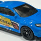 Hot Wheels 2025 - Collector # 123/250 - Then and Now 3/10 - 2018 Honda Civic Type R - Blue / #3 - USA Card