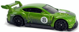 Hot Wheels 2020 - Collector # 246/250 - Nightburnerz 1/10 - New Models - 2018 Bentley Continental GT3 - Green - International Short Card