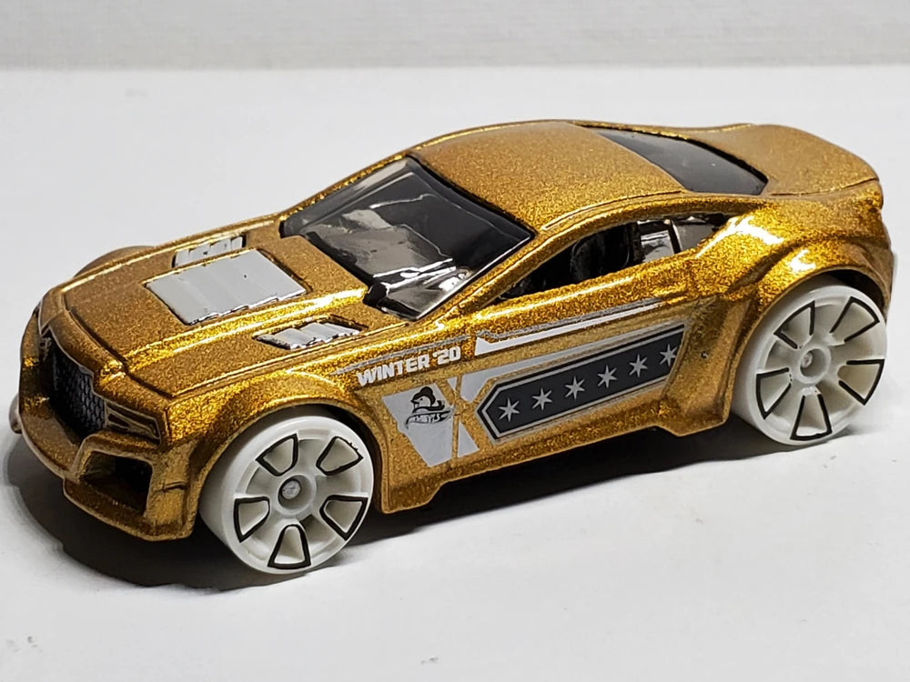 Hot Wheels 2020 - Holiday Hot Rods 5/6 - Torque Twister - Gold Metalflake - Walmart Exclusive