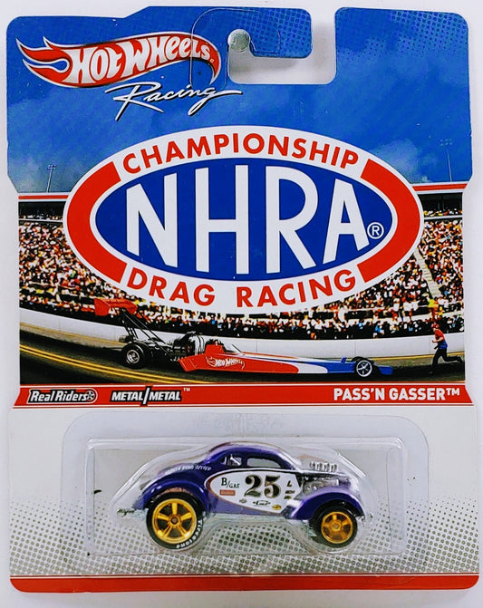 Hot Wheels 2012 - Premium / Racing / Drag Racing - Pass'N Gasser - Metalflake Purple / #25 - Metal/Metal & Real Riders