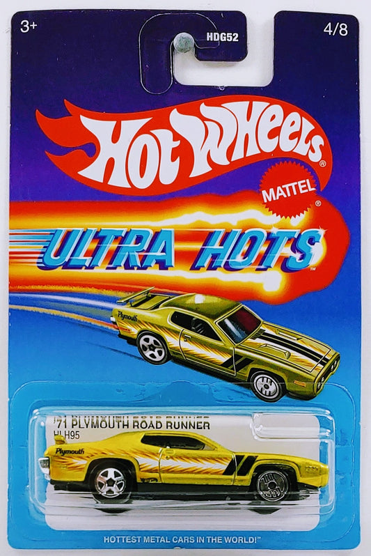 Hot Wheels 2023 - Ultra Hots 4/8 - '71 Plymouth Road Runner - Spectraflame Yellow - Target Exclusive