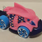 Hot Wheels 2024 - Collector # 087/250 - HW Mega Bite 4/5 - Piranha Terror - Pink - International 'Let's Race' Card