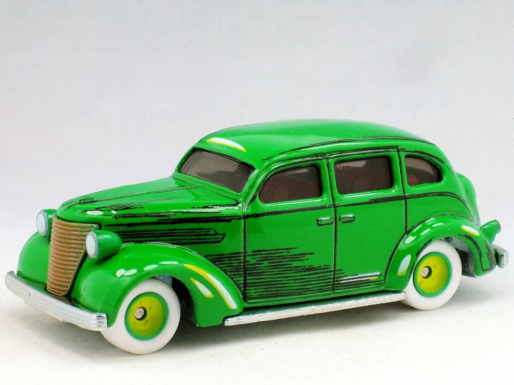 Hot Wheels 2024 - Premium / Pop Culture / Batman - Action Comics #1 - Action Sedan - Glossy Green - Metal/Metal & Real Riders - Action Comics Card