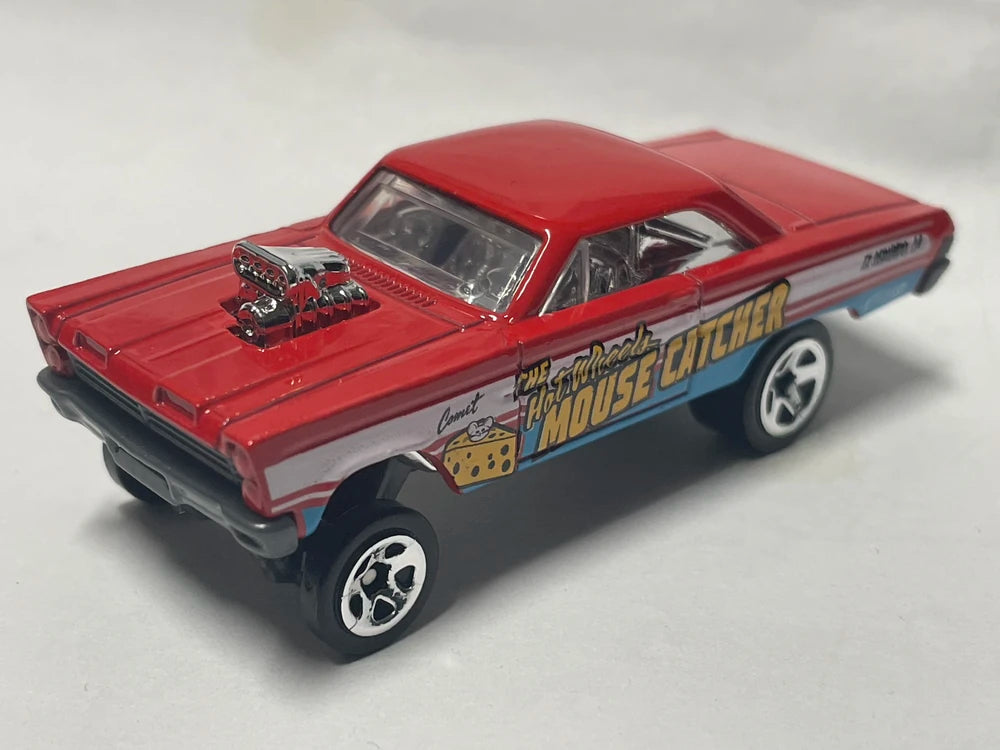 Hot Wheels 2025 - Gift Pack / 5 Pack - HW Gassers - Straight Pipes, '64 Chevy Nova Gasser, '55 Chevy Bel Air Gasser, '65 Mercury Comet Cyclone & Fast-Bed Hauler