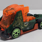 Hot Wheels 2025 - Theme / Happy Halloween Series 3/5 - Haul-O-Gram - Green - Green Chrome Skull Wheels - Grocery Store's Exclusive - Special Halloween Blister Card