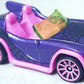 Hot Wheels 2025 - Collector # 003/250 - HW Screen Time 1/10 - Monster High Ghoul Mobile - Purple - Pink 10 Spoke Wheels - USA 'Monster High' Card