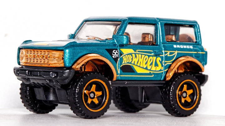 Hot Wheels 2024 56th Anniversary 3 6 21 Ford Bronco Turquoise KMJ Diecast II