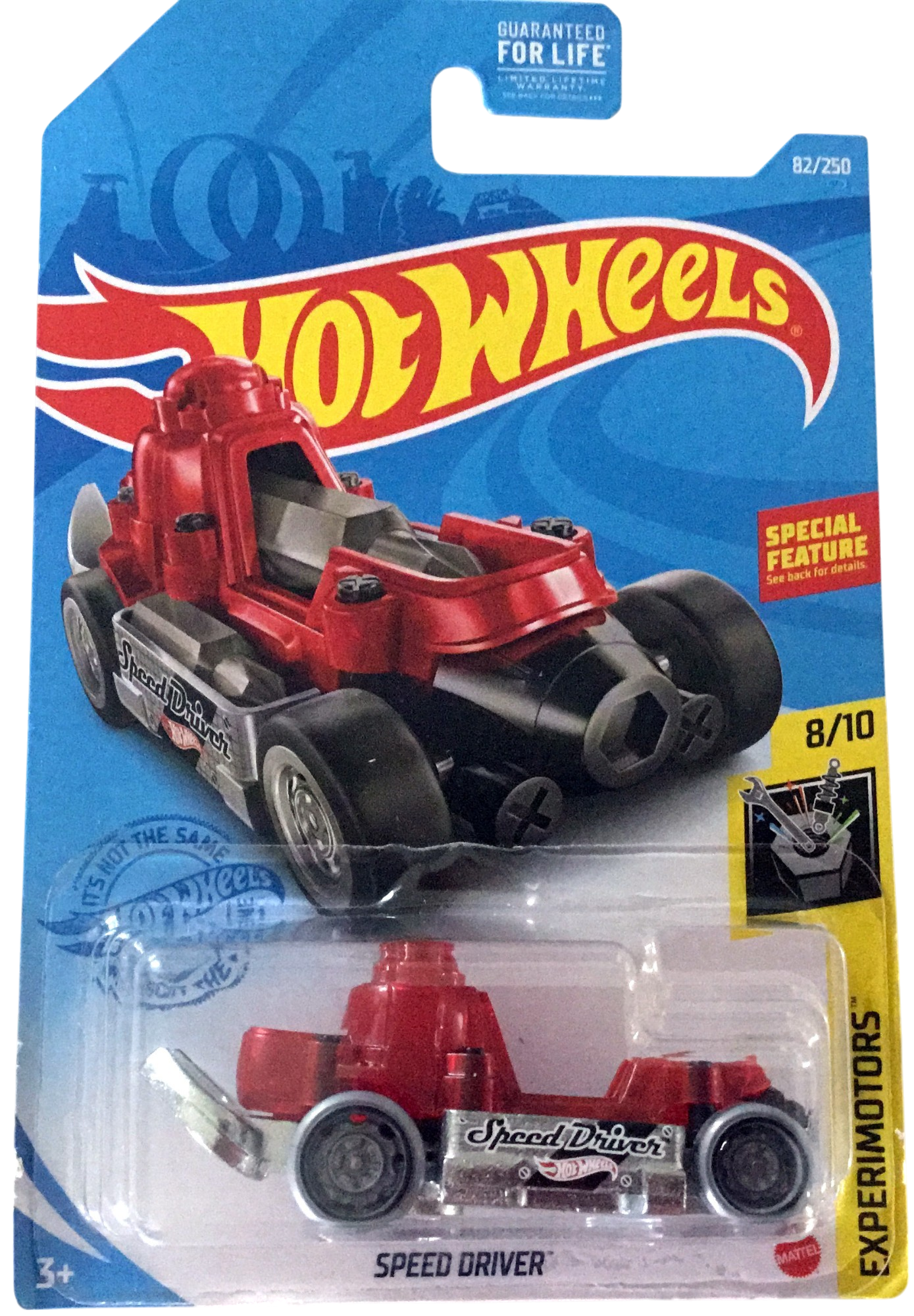 Hot Wheels 2021 - Collector # 082/250 - Experimotors 8/10 - Speed Driver - Transparent Red - USA Card