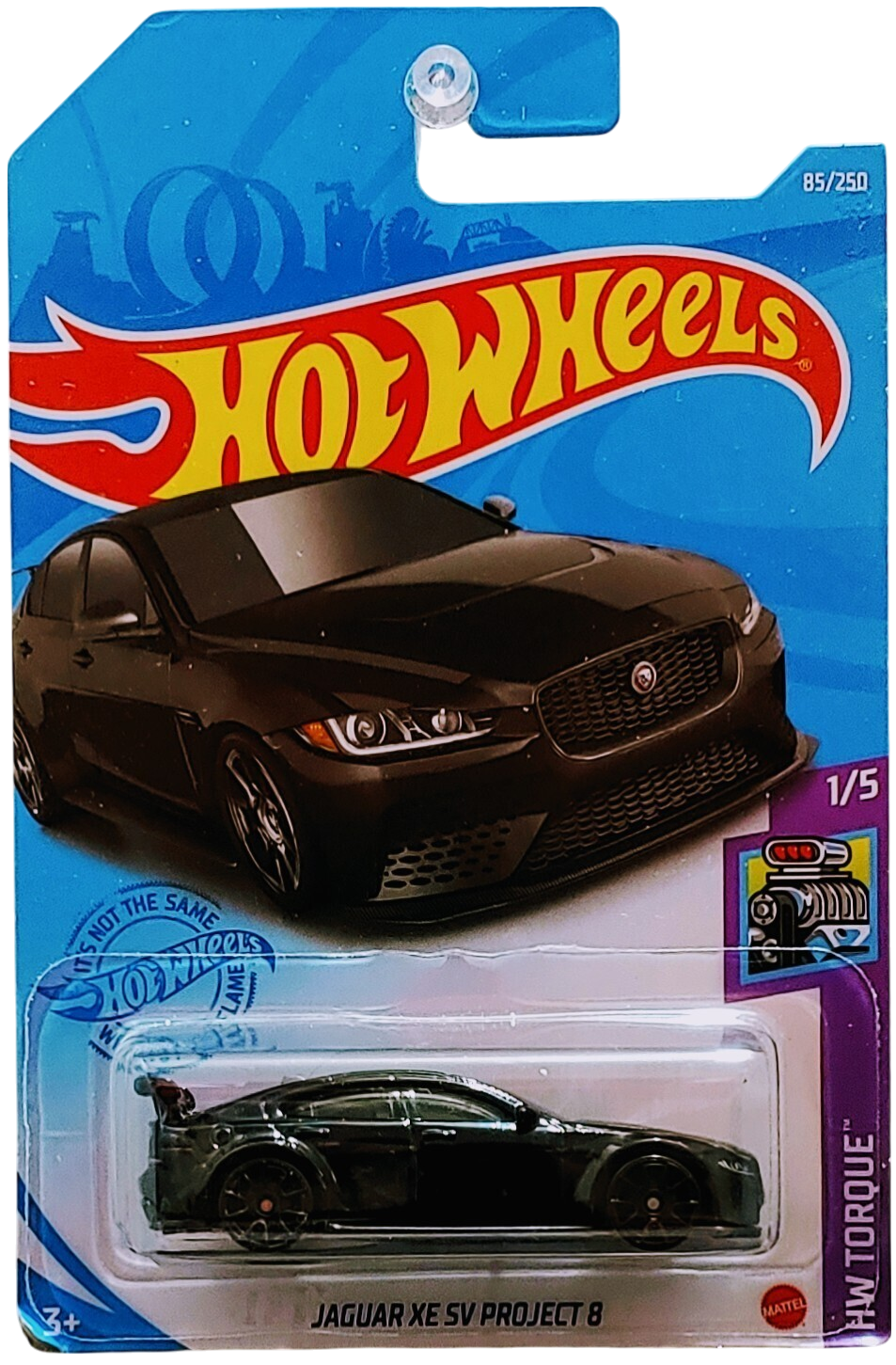 Hot Wheels 2021 - Collector # 085/250 - HW Torque 1/5 - Jaguar XE SV Project 8 - Black - International Card