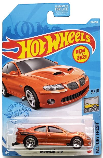 Hot Wheels 2021 - Collector # 087/250 - Factory Fresh 5/10 - New Models - '06 Pontiac GTO - Metallic Orange - USA Card