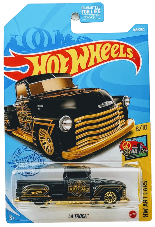 Hot Wheels 2021 - Collector # 146/250 - HW Art Cars 8/10 - La Troca - Black / 'H' - USA Card
