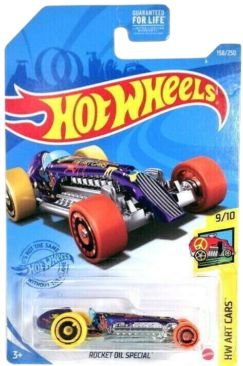 Hot Wheels 2021 - Collector # 158/250 - HW Art Cars 9/10 - Rocket Oil Special - Purple - USA Card