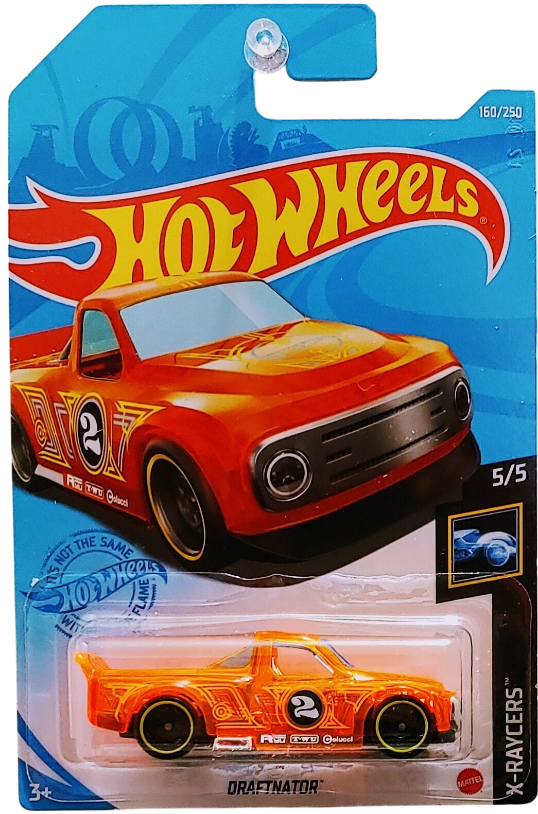 Hot Wheels 2021 - Collector # 160/250 - X-Raycers 5/5 - New Models - Draftnator - Transparent Orange - International Card