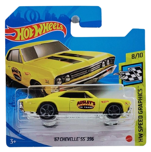 Hot Wheels 2021 - Collector # 183/250 - HW Speed Graphics 8/10 - '67 Chevelle SS 396 - Yellow - Short Card