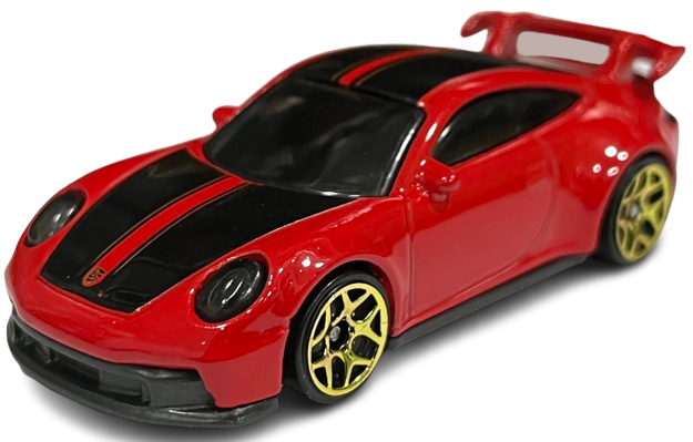 Hot Wheels 2023 - Collector # 177/250 - HW Exotics 02/10 - Porsche 911 GT3 - Red - Gold Y5 Wheels - USA
