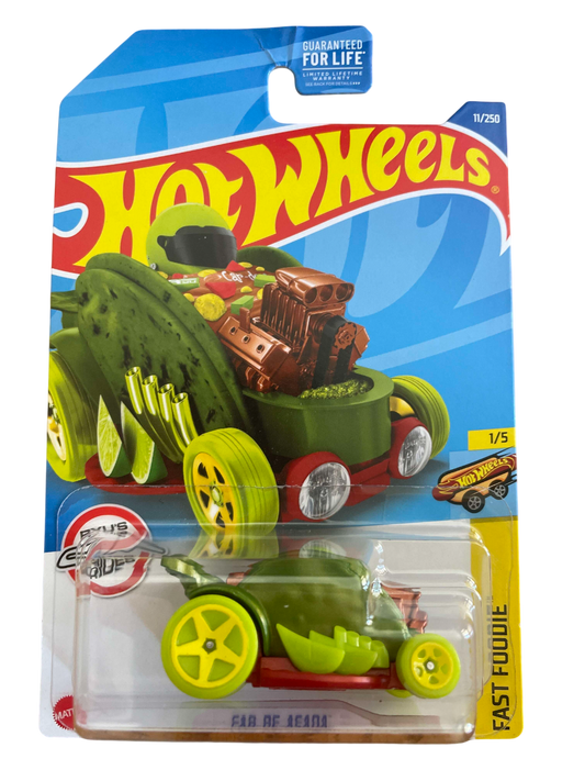 Hot Wheels 2022 - Collector # 011/250 - HW Fast Foodie 1/5 - Car De Asada - Green - USA Card