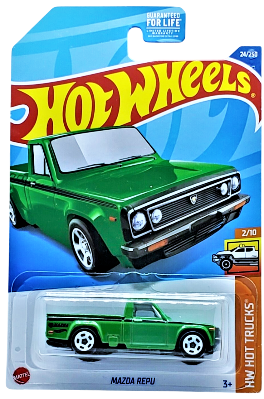 Hot Wheels 2022 - Collector # 024/250 - HW Hot Trucks 2/10 - Mazda Repu - Green - USA Card